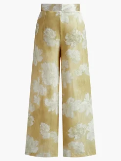 COMMENSE Romance Floral Printed Straight Pants* Pants|Bottoms