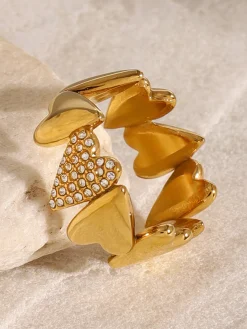 COMMENSE Romance Heart Ring* Rings & Bracelets|Accessories