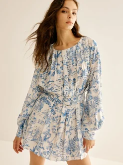 COMMENSE Romance Pleated Belted Dress* Casual Dresses|Vacation Dresses