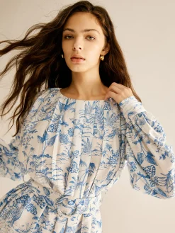COMMENSE Romance Pleated Belted Dress* Casual Dresses|Vacation Dresses