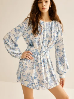 COMMENSE Romance Pleated Belted Dress* Casual Dresses|Vacation Dresses