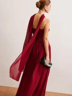 COMMENSE Romance Ruched Long-Ribbon Tube Dress* Cocktail & Party Dresses|Vacation Dresses