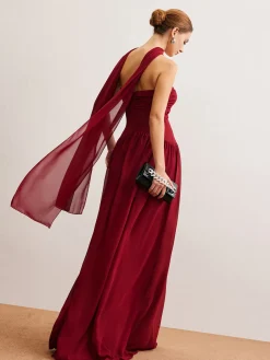 COMMENSE Romance Ruched Long-Ribbon Tube Dress* Cocktail & Party Dresses|Vacation Dresses