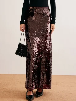 COMMENSE Romance Sequins Maxi Skirt* Skirts|Bottoms
