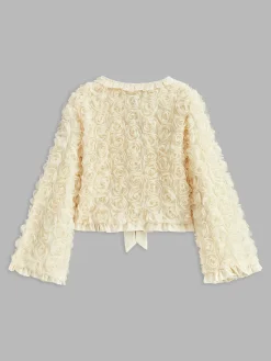 COMMENSE Romance Tie Front Rosette Jacket* Outerwear|Jackets