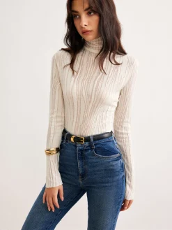 COMMENSE Romance Turtleneck Slim Blouse* Blouses & Shirts|Tops
