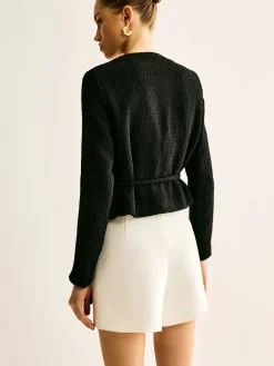 COMMENSE Rope-Belted Button Blazer* Outerwear|Blazers