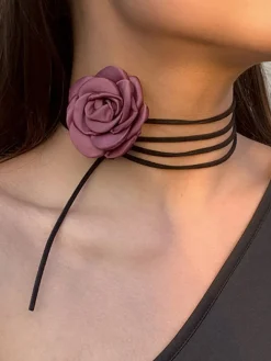 COMMENSE Rosette Bud Choker Necklace* Necklaces|Accessories