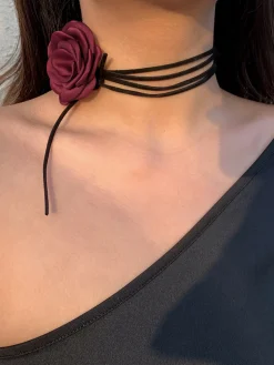 COMMENSE Rosette Bud Choker Necklace* Necklaces|Accessories