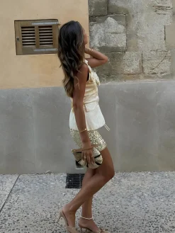 COMMENSE Rosette Button Tank Top* Tank Tops & Camis|Tops