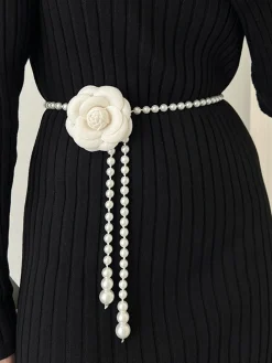 COMMENSE Rosette Pearls Belly Chain* Belts & Chain|Accessories