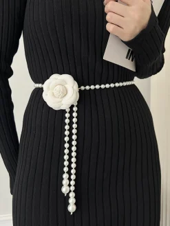 COMMENSE Rosette Pearls Belly Chain* Belts & Chain|Accessories
