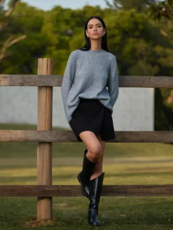 COMMENSE Round Neck Bow-Decor Sweater* Knitwear|Tops