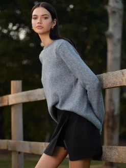 COMMENSE Round Neck Bow-Decor Sweater* Knitwear|Tops