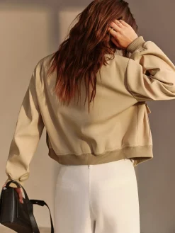 COMMENSE Round Neck Pockets Jacket* Outerwear|Jackets