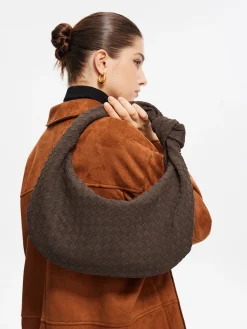 COMMENSE Rounded Woven Knotted Suede Bag* Bags|Accessories