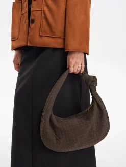 COMMENSE Rounded Woven Knotted Suede Bag* Bags|Accessories