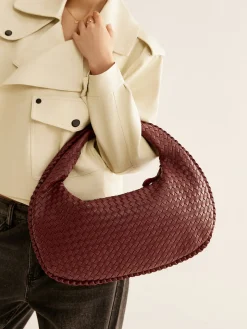 COMMENSE Rounded Woven Zipper Handbag* Bags|Accessories