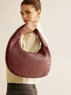 COMMENSE Rounded Woven Zipper Handbag* Bags|Accessories