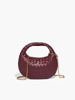 COMMENSE Rounded Woven Zipper Handbag* Bags|Accessories
