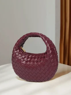 COMMENSE Rounded Woven Zipper Handbag* Bags|Accessories