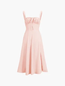 COMMENSE Ruched Cup Detail Long Sundress* Vacation Dresses|Summer Dresses