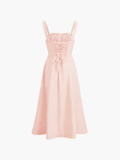 COMMENSE Ruched Cup Detail Long Sundress* Vacation Dresses|Summer Dresses