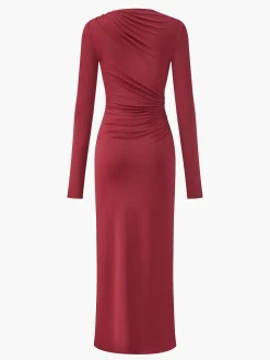 COMMENSE Ruched Jersey Slim Long Dress* Dresses