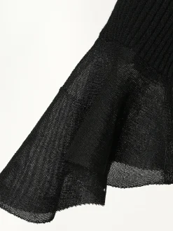 COMMENSE Ruffle Sleeve Thin Sweater* Sweater Tops|Sweaters & Cardigans