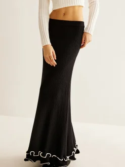 COMMENSE Ruffle Soft Sweater Skirt* Skirts|Knitwear
