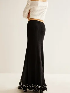 COMMENSE Ruffle Soft Sweater Skirt* Skirts|Knitwear