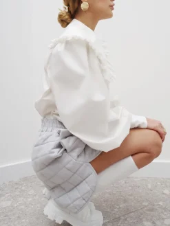 COMMENSE Ruffled Collar Long Sleeve Shirt* Blouses & Shirts|Tops