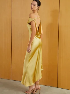 COMMENSE Satin Backless Sleeveless Long Dress* Casual Dresses|Cocktail & Party Dresses