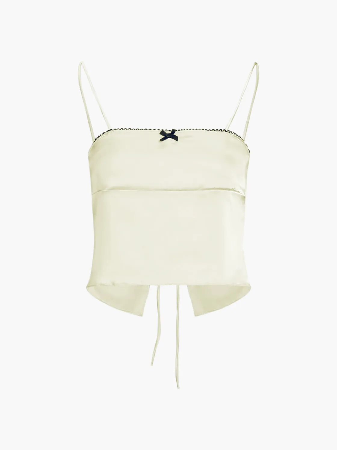 COMMENSE Satin Bow Decor Cami Top* Tank Tops & Camis|Tops