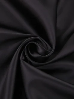 COMMENSE Satin Mock Neck Tie Back Short Dress* Black Dresses|Casual Dresses