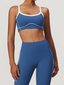 COMMENSE Seamless Contrast Binding Sports Bra* Activewear