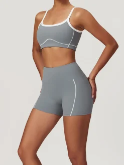 COMMENSE Seamless Contrast Binding Sports Bra* Activewear