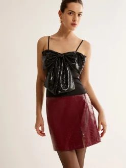 COMMENSE Sequins Bow Cami Top* Tank Tops & Camis|Tops