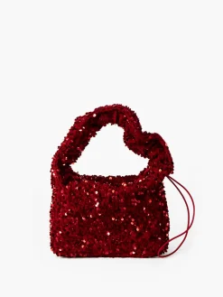 COMMENSE Sequins Drawstring Velvet Armpit Bag* Bags|Accessories