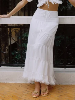COMMENSE Serendipity Bow Detail Maxi Skirt* Skirts