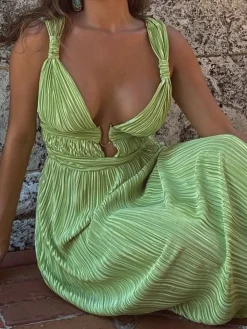 COMMENSE Sexy Cutout Tank Long Dress* Vacation Dresses|Summer Dresses