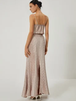 COMMENSE Sexy Lace Up Corset Top and Maxi Skirt Set* Skirt Sets|Long Sleeve Sets