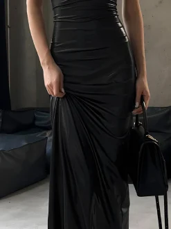 COMMENSE Sexy Slim Fit Tank Long Dress* Black Dresses|Cocktail & Party Dresses