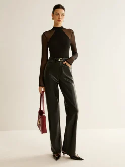 COMMENSE Sheer Long Sleeve Jersey Top* T-shirts|Tops
