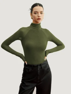 COMMENSE Sheer Sleeve Skinny Sweater* Sweater Tops|Sweaters & Cardigans