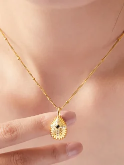 COMMENSE Shell Cross Set Diamond Pendant Necklace* Necklaces|Accessories