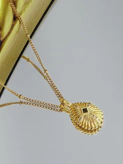 COMMENSE Shell Cross Set Diamond Pendant Necklace* Necklaces|Accessories