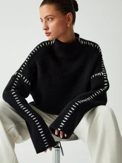 COMMENSE Shift The Focus Oversized Mock Neck Sweater* Sweater Tops|Sweaters & Cardigans