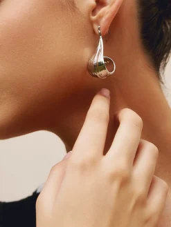 COMMENSE Shining Leaf Hoop Earnings* Earrings|Accessories