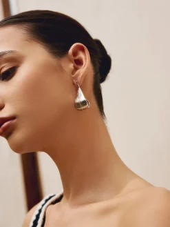 COMMENSE Shining Leaf Hoop Earnings* Earrings|Accessories